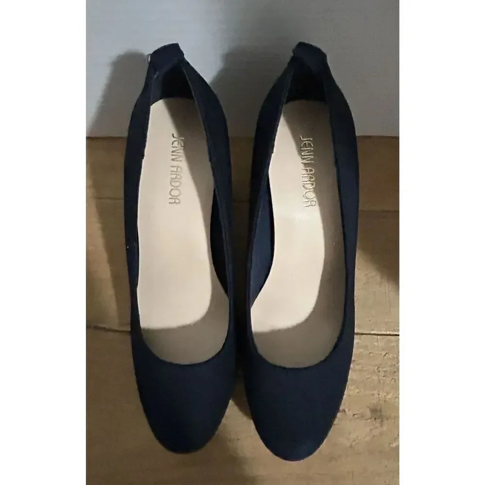 JENN ARDOR Womens Pumps Closed Round Toe Block High Heels 3.5